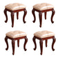Mid-Century Modern Ottoman Faux Leather Upholstered Tufted Rectangle Ottoman Beige 4 Piece Set Brown Clearhalo 'furn' 'furn_ottomans_poufs' 'Furniture' 'Living Room Furniture' 'Ottomans & Poufs' 'ottomans_poufs' 6586309