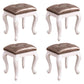 Mid-Century Modern Ottoman Faux Leather Upholstered Tufted Rectangle Ottoman Silver 4 Piece Set White Clearhalo 'furn' 'furn_ottomans_poufs' 'Furniture' 'Living Room Furniture' 'Ottomans & Poufs' 'ottomans_poufs' 6586318