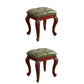 Mid-Century Modern Ottoman Faux Leather Upholstered Tufted Rectangle Ottoman Green 2 Piece Set Brown Clearhalo 'furn' 'furn_ottomans_poufs' 'Furniture' 'Living Room Furniture' 'Ottomans & Poufs' 'ottomans_poufs' 6586323