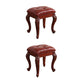 Mid-Century Modern Ottoman Faux Leather Upholstered Tufted Rectangle Ottoman Reddish Brown 2 Piece Set Brown Clearhalo 'furn' 'furn_ottomans_poufs' 'Furniture' 'Living Room Furniture' 'Ottomans & Poufs' 'ottomans_poufs' 6586327