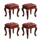Mid-Century Modern Ottoman Faux Leather Upholstered Tufted Rectangle Ottoman Reddish Brown 4 Piece Set Brown Clearhalo 'furn' 'furn_ottomans_poufs' 'Furniture' 'Living Room Furniture' 'Ottomans & Poufs' 'ottomans_poufs' 6586328