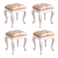 Mid-Century Modern Ottoman Faux Leather Upholstered Tufted Rectangle Ottoman Beige 4 Piece Set White Clearhalo 'furn' 'furn_ottomans_poufs' 'Furniture' 'Living Room Furniture' 'Ottomans & Poufs' 'ottomans_poufs' 6586334