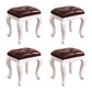 Mid-Century Modern Ottoman Faux Leather Upholstered Tufted Rectangle Ottoman Brown 4 Piece Set White Clearhalo 'furn' 'furn_ottomans_poufs' 'Furniture' 'Living Room Furniture' 'Ottomans & Poufs' 'ottomans_poufs' 6586336