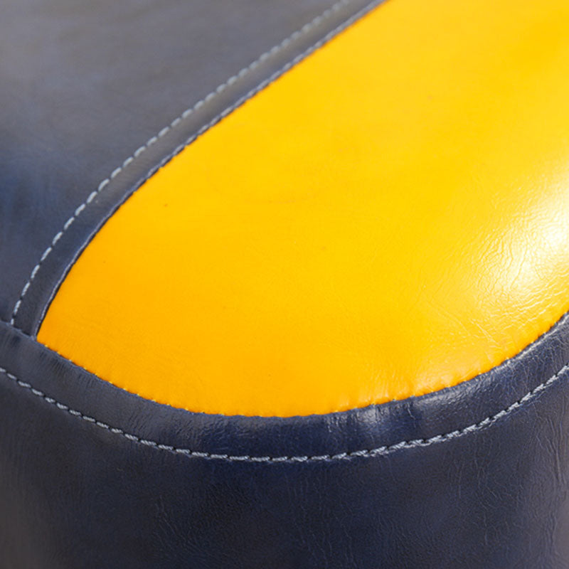 Nailhead Trim Ottoman Leather Special Shape Contrast Color Stain Resistant Ottoman Clearhalo 'furn' 'furn_ottomans_poufs' 'Furniture' 'Living Room Furniture' 'Ottomans & Poufs' 'ottomans_poufs' 6586350