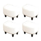 Nailhead Trim Ottoman Leather Special Shape Contrast Color Stain Resistant Ottoman White 4 Piece Set Clearhalo 'furn' 'furn_ottomans_poufs' 'Furniture' 'Living Room Furniture' 'Ottomans & Poufs' 'ottomans_poufs' 6586374