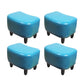 Nailhead Trim Ottoman Leather Special Shape Contrast Color Stain Resistant Ottoman Lake Blue 4 Piece Set Clearhalo 'furn' 'furn_ottomans_poufs' 'Furniture' 'Living Room Furniture' 'Ottomans & Poufs' 'ottomans_poufs' 6586382