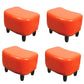 Nailhead Trim Ottoman Leather Special Shape Contrast Color Stain Resistant Ottoman Orange 4 Piece Set Clearhalo 'furn' 'furn_ottomans_poufs' 'Furniture' 'Living Room Furniture' 'Ottomans & Poufs' 'ottomans_poufs' 6586388