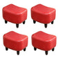 Nailhead Trim Ottoman Leather Special Shape Contrast Color Stain Resistant Ottoman Red 4 Piece Set Clearhalo 'furn' 'furn_ottomans_poufs' 'Furniture' 'Living Room Furniture' 'Ottomans & Poufs' 'ottomans_poufs' 6586392