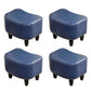 Nailhead Trim Ottoman Leather Special Shape Contrast Color Stain Resistant Ottoman Blue 4 Piece Set Clearhalo 'furn' 'furn_ottomans_poufs' 'Furniture' 'Living Room Furniture' 'Ottomans & Poufs' 'ottomans_poufs' 6586394