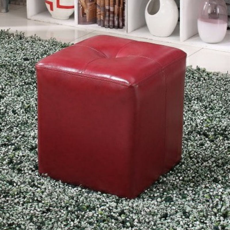 Leather Standard Stool Modern Style Simple Household Square Stool