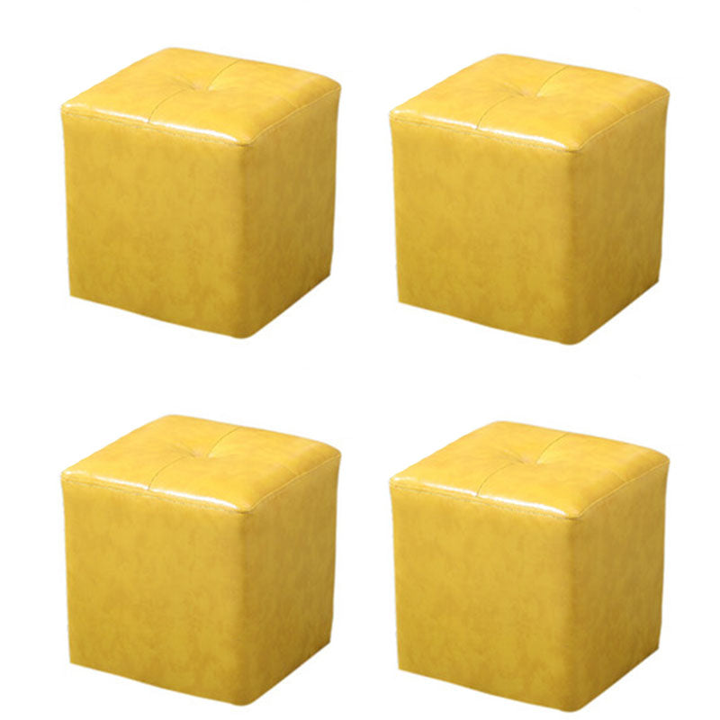 Leather Standard Stool Modern Style Simple Household Square Stool