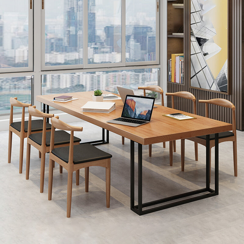 Escritorio de escritura de rectángulo de madera sólida Base de trineo 29.53 "Desk office de alto