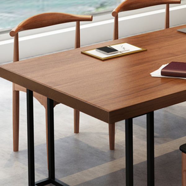 Escritorio de escritura de rectángulo de madera sólida Base de trineo 29.53 "Desk office de alto