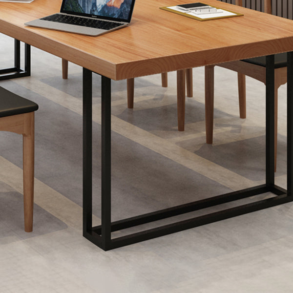 Escritorio de escritura de rectángulo de madera sólida Base de trineo 29.53 "Desk office de alto