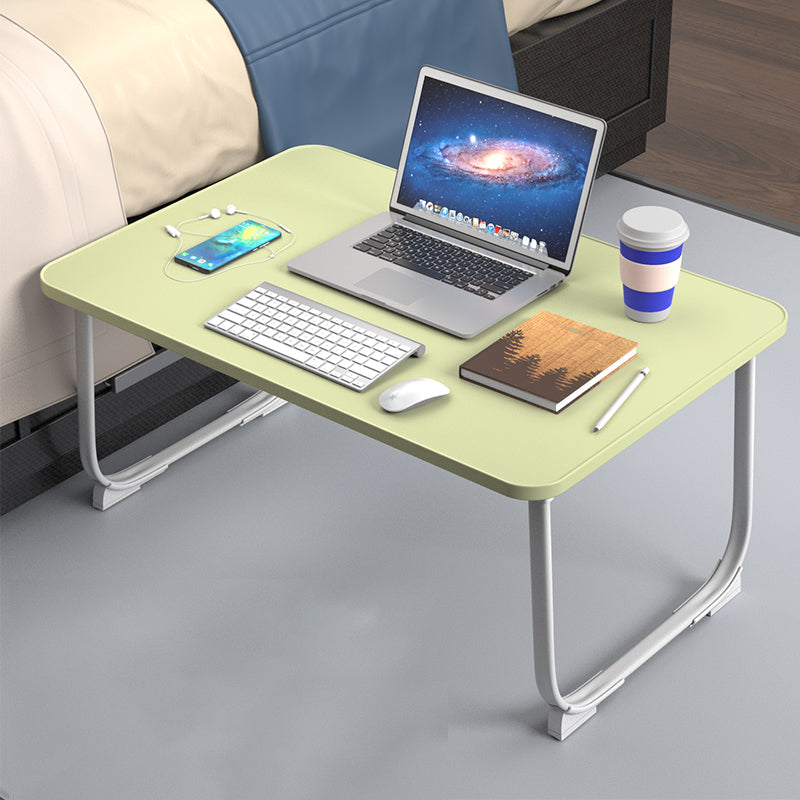 Engineered Wood Contemporary Writing Desk Bedroom Office Desk with White Legs Green No Drawer Clearhalo 'furn' 'furn_office_desk' 'Furniture' 'Office Desks' 'Office Furniture' 'office_desk' 6586647