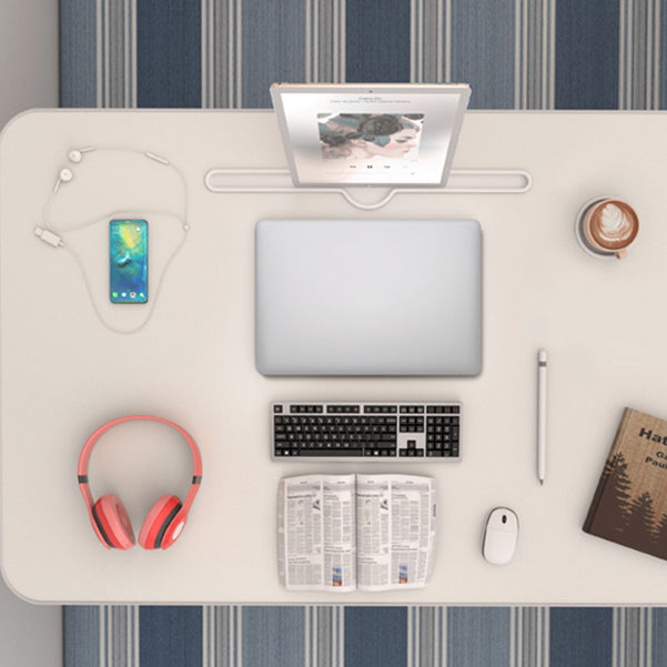 Engineered Wood Contemporary Writing Desk Bedroom Office Desk with White Legs Clearhalo 'furn' 'furn_office_desk' 'Furniture' 'Office Desks' 'Office Furniture' 'office_desk' 6586654