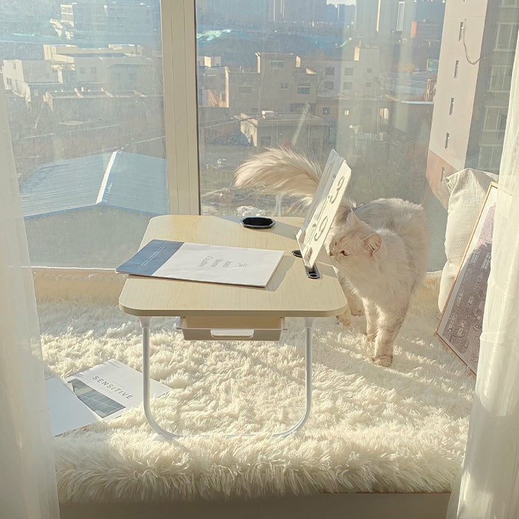 Engineered Wood Contemporary Writing Desk Bedroom Office Desk with White Legs Clearhalo 'furn' 'furn_office_desk' 'Furniture' 'Office Desks' 'Office Furniture' 'office_desk' 6586656