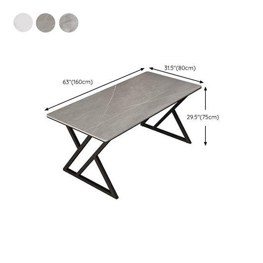 Industrial Stone Office Desk 29.53 "hoher rechteckiger Schreibtisch