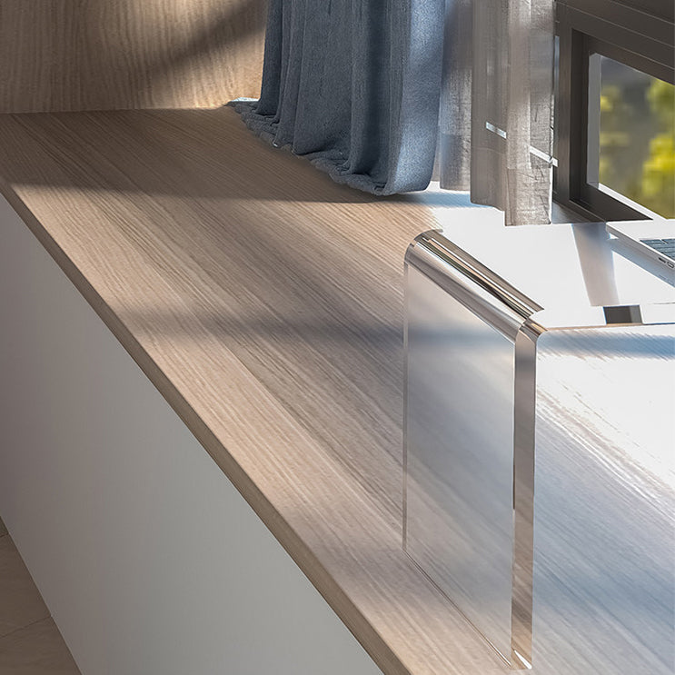 Acrylic Rectangular Writing Desk Contemporary Sled Base Laptop Table Clearhalo 'furn' 'furn_office_desk' 'Furniture' 'Office Desks' 'Office Furniture' 'office_desk' 6586855