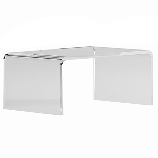 Acrylic Rectangular Writing Desk Contemporary Sled Base Laptop Table Clear Clearhalo 'furn' 'furn_office_desk' 'Furniture' 'Office Desks' 'Office Furniture' 'office_desk' 6586859