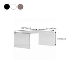 Acrylic Rectangular Writing Desk Contemporary Sled Base Laptop Table Clearhalo 'furn' 'furn_office_desk' 'Furniture' 'Office Desks' 'Office Furniture' 'office_desk' 6586868