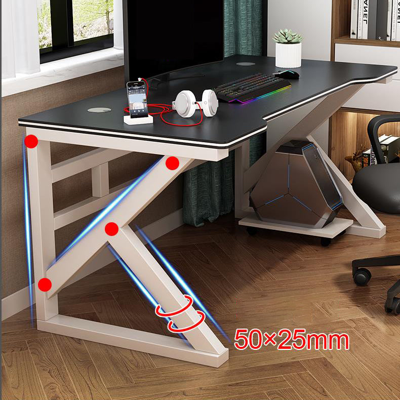 29 "H Contemporary Office Desk Antique Finish Computer Desk met metalen benen