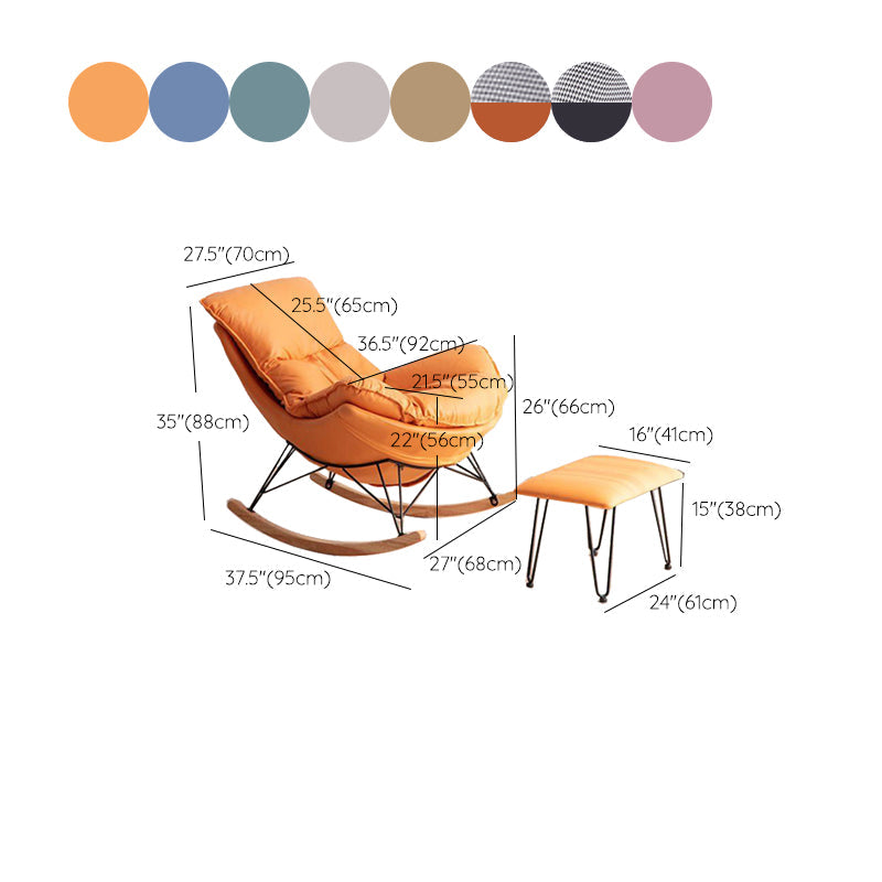 Chaise de planeur moderne chaise à bascule amovible à bouton-bouton à bascule