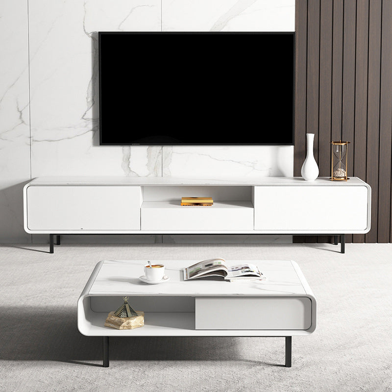 Stone TV Media Console moderno soporte multimedia para TV para sala de estar