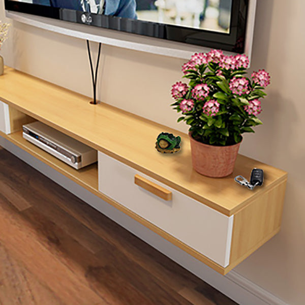 Scandinavian TV Media Stand Wall-mounted TV Media Console with Drawers Clearhalo 'furn' 'furn_tv_stands_entertainment_centers' 'Furniture' 'Living Room Furniture' 'TV Stands & Entertainment Centers' 'TV Stands & Media Storage Furniture' 'tv_stands_entertainment_centers' 6587393