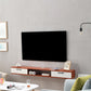 Scandinavian TV Media Stand Wall-mounted TV Media Console with Drawers 39.5"L x 9.5"W x 6"H Cherry Clearhalo 'furn' 'furn_tv_stands_entertainment_centers' 'Furniture' 'Living Room Furniture' 'TV Stands & Entertainment Centers' 'TV Stands & Media Storage Furniture' 'tv_stands_entertainment_centers' 6587396