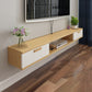 Scandinavian TV Media Stand Wall-mounted TV Media Console with Drawers 67"L x 9.5"W x 6"H Wood Clearhalo 'furn' 'furn_tv_stands_entertainment_centers' 'Furniture' 'Living Room Furniture' 'TV Stands & Entertainment Centers' 'TV Stands & Media Storage Furniture' 'tv_stands_entertainment_centers' 6587406