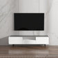 Support multimédia TV rectangulaire, meuble TV moderne avec étagères et tiroir