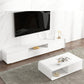Support multimédia TV rectangulaire, meuble TV moderne avec étagères et tiroir