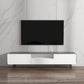 Support multimédia TV rectangulaire, meuble TV moderne avec étagères et tiroir