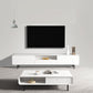Support multimédia TV rectangulaire, meuble TV moderne avec étagères et tiroir