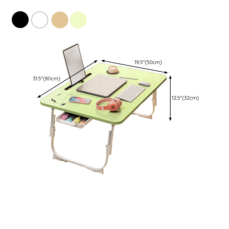 Engineered Wood Contemporary Office Desk Bedroom Writing Desk with White Legs