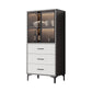 Contemporary Display Stand Faux Wood Storage Cabinet for Dining Room