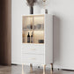 Contemporary Display Stand Faux Wood Storage Cabinet for Dining Room