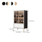 Contemporary Display Stand Faux Wood Storage Cabinet for Dining Room