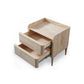 2 Drawers Modern Accent Table Nightstand Antique Finish Bed Nightstand