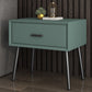 Contemporary Bed Nightstand Solid Wood Bedside Cabinet with Drawer Light Green 1 Piece Clearhalo 'Bedroom Furniture' 'furn' 'furn_night_stand' 'Furniture' 'night_stand' 'Nightstands' 6589119