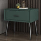 Contemporary Bed Nightstand Solid Wood Bedside Cabinet with Drawer Blackish Green 1 Piece Clearhalo 'Bedroom Furniture' 'furn' 'furn_night_stand' 'Furniture' 'night_stand' 'Nightstands' 6589127