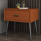 Contemporary Bed Nightstand Solid Wood Bedside Cabinet with Drawer Orange 1 Piece Clearhalo 'Bedroom Furniture' 'furn' 'furn_night_stand' 'Furniture' 'night_stand' 'Nightstands' 6589129