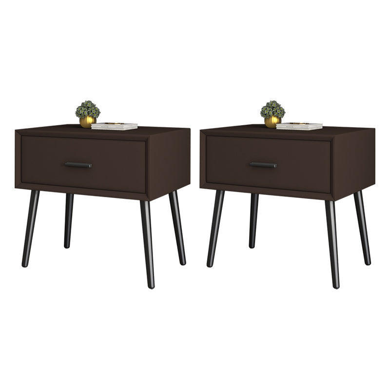 Contemporary Bed Nightstand Solid Wood Bedside Cabinet with Drawer Coffee 2 Piece Set Clearhalo 'Bedroom Furniture' 'furn' 'furn_night_stand' 'Furniture' 'night_stand' 'Nightstands' 6589142