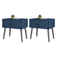 Contemporary Bed Nightstand Solid Wood Bedside Cabinet with Drawer Royal Blue 2 Piece Set Clearhalo 'Bedroom Furniture' 'furn' 'furn_night_stand' 'Furniture' 'night_stand' 'Nightstands' 6589144