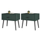 Contemporary Bed Nightstand Solid Wood Bedside Cabinet with Drawer Blackish Green 2 Piece Set Clearhalo 'Bedroom Furniture' 'furn' 'furn_night_stand' 'Furniture' 'night_stand' 'Nightstands' 6589146