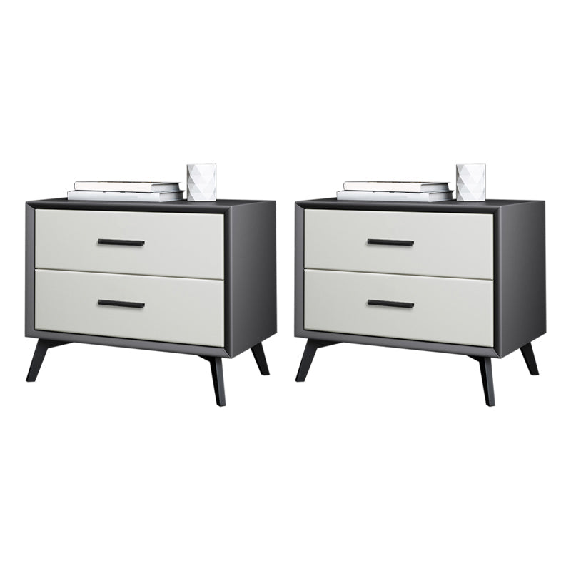 Moderner Nachttisch mit festem Holz mit 2 Schubladen