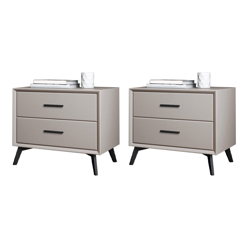 Moderner Nachttisch mit festem Holz mit 2 Schubladen