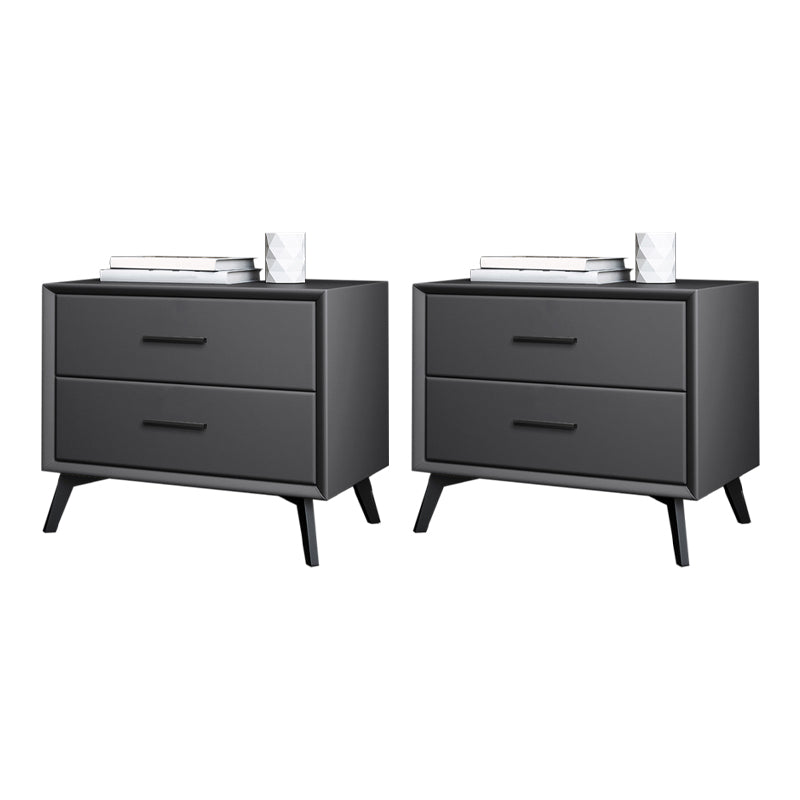 Moderner Nachttisch mit festem Holz mit 2 Schubladen