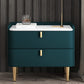 2 cajones Mesa nocturna Mesa de acento moderno .19 "de alto
